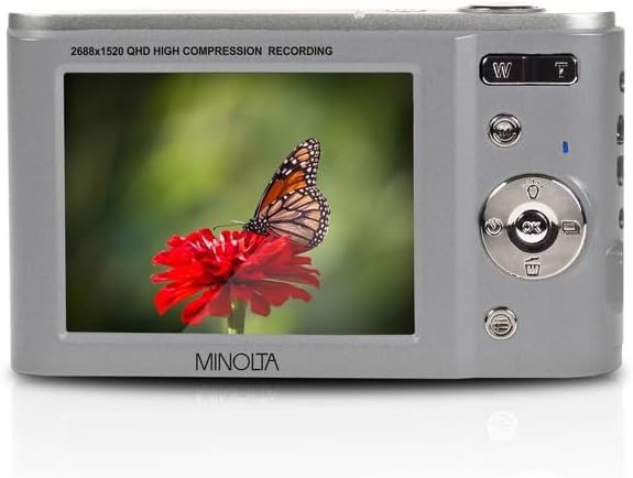 Minolta MND20 44MP Digital Camera – 2.7K Ultra HD Video, 16X Digital Zoom