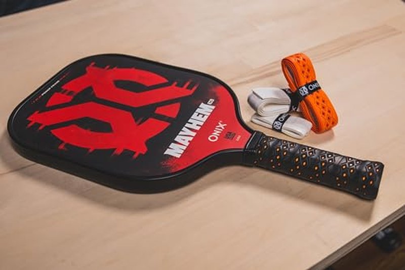 ONIX Pickleball Pro Team Perforated Replacement Grip — Black/Orange for Superior Comfort, Enhanced Control, and Long-Lasting Performance During Play