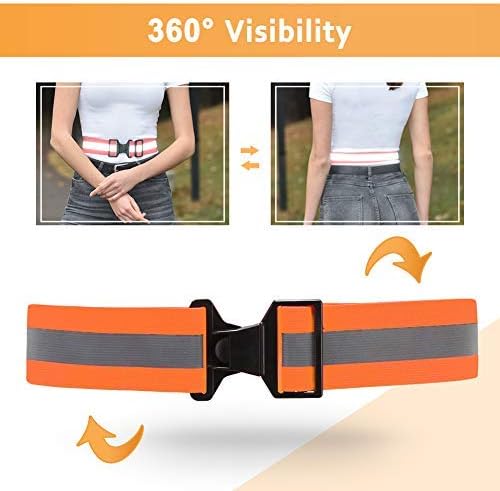 A-SAFETY Glow Belt - Reflective Running Belt for Safety | Available in Yellow, Orange, Black, White