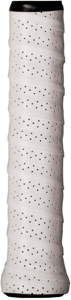 Wilson Perforated Pro Tennis Racquet Overgrip - White | 3-Pack for Enhanced Grip and Control