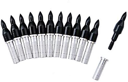 TIGER ARCHERY Aluminum Inserts .244 | Bullet Field Points 5/16 for Carbon Arrow Shafts