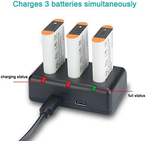 NP-BX1 Newmowa Replacement Battery and 3-Channel USB Charger Set