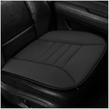 Car Seat Cushion, 1.2" Thick Comfort Memory Foam Seat Protector with Non-Slip Rubber Bottom, Breathable Fabric Driver Seats Cushion Pad for Sciatica Tailbone Back Pain Relief (Black)
