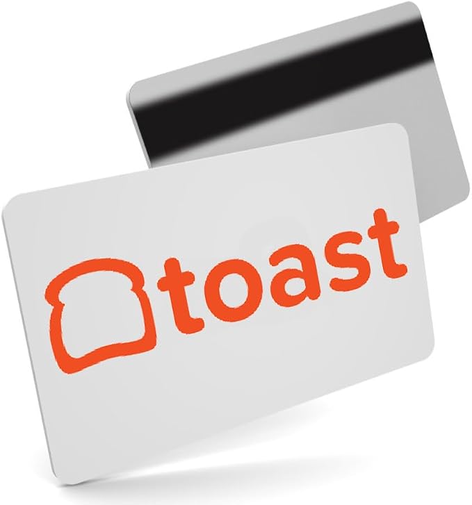 50 Toast POS Manager Swipe Cards + 3 Credit Card Reader Cleaning Cards.