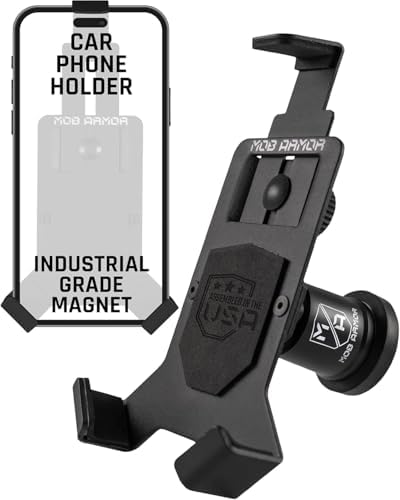 Mob Armor Heavy Duty Magnetic Phone Mount for Car - Universal Car Phone Holder for iPhone & Android, Strong Magnet for Off-Road & Commercial Vehicles, Cell Phone Car Accessories for Women & Men