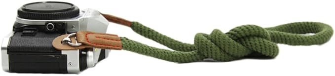 Vintage Handmade Cotton Leather Camera Neck Strap