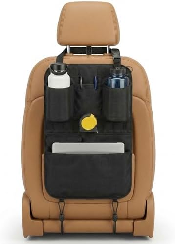 Swigzy Premium Seat Back Organizer Water Bottle Holder & Kick Mat Protector
