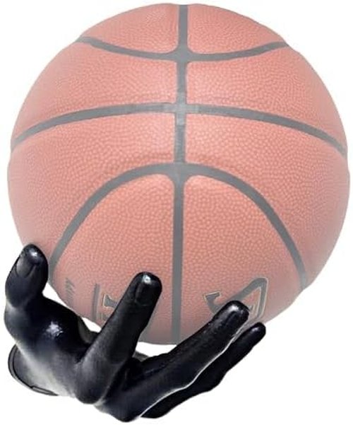 Hand Sculpture Basketball Holder | Wall-Mounted Art Decor & Storage Rack for Man Cave