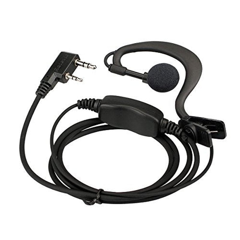 Retevis Case of 10, Two Way Radio Earpiece with Mic Single Wire Earhook Headset for RT22 RT21 RT68 RT68H H777 H777H RT86A RT86S, Compatible with Pxton, Baofeng BF-888S/BF-T26, Kenwood Walkie Talkies