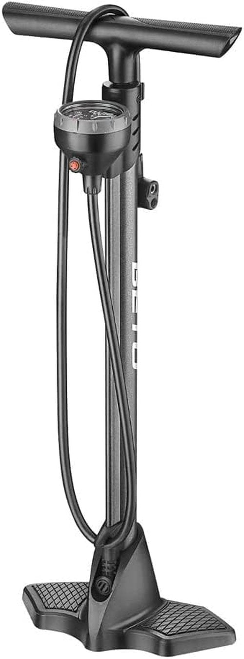 Beto Bike Pump - Portable Bicycle Floor Pump with Industrial Gauge & Air Bleed Button | 160 PSI Max