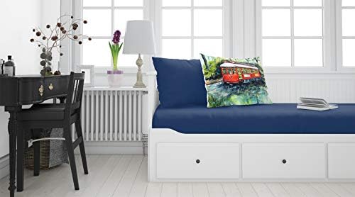 Caroline's Treasures MW1278PILLOWCASE Little Red Street Car Fabric Standard Pillowcase Lightweight Super Soft Easy Care Decorative Artwork Pillowcase, Standard
