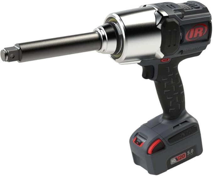Ingersoll Rand W8571-K2 3/4" 20V Cordless Impact Wrench 2 Battery Kit, 2000 ft-lb Torque, 6" Extended Anvil, Friction Ring Thru-hole, Pistol
