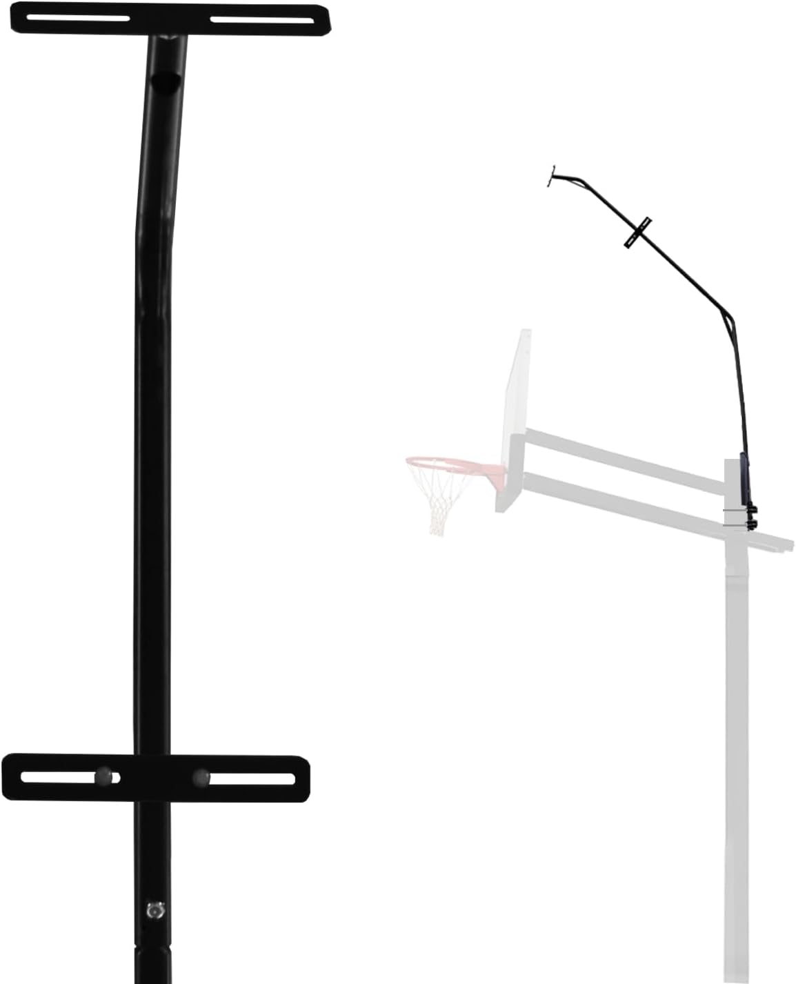 Skiennix Basketball Hoop Light Bracket - Fits 5x5 to 8x12 Inch Square Poles | Durable & Easy to Install