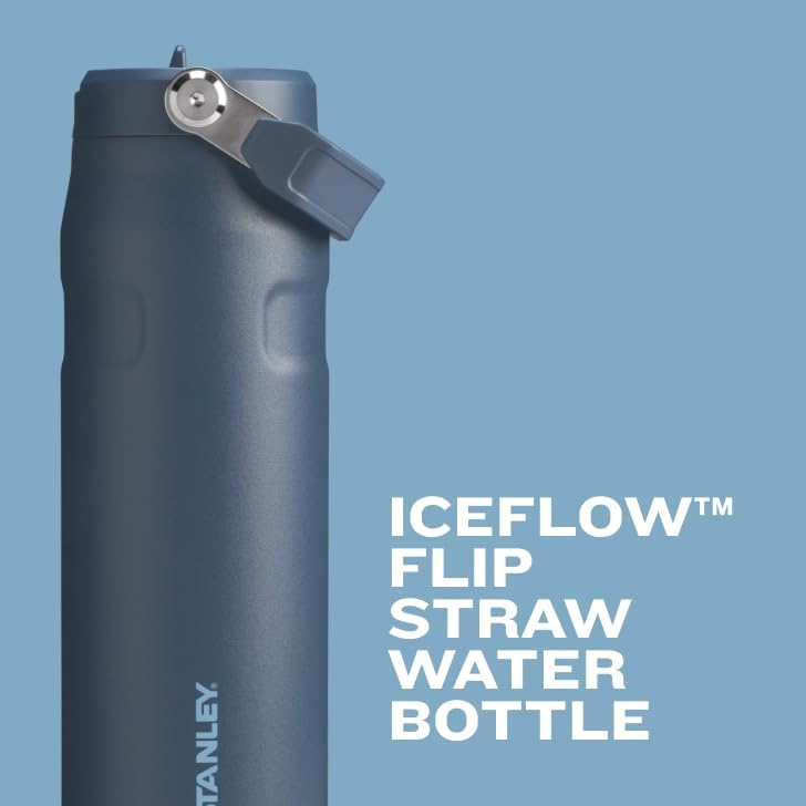 Stanley IceFlow 2.0 Water Bottle - 24 OZ Insulated Stainless Steel | Lightweight, Leak-Resistant & BPA-Free | Plum