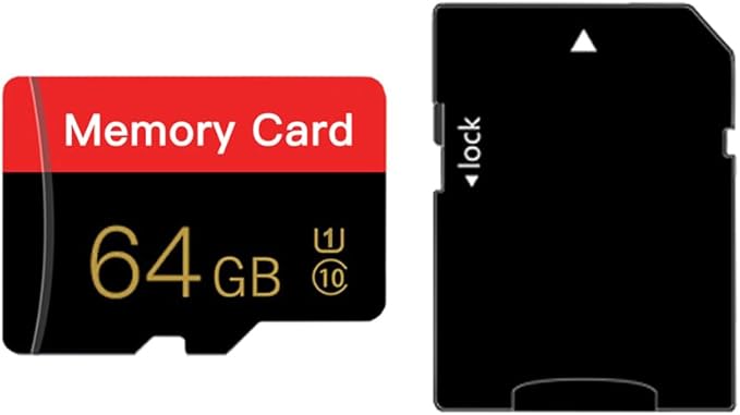 Micro Memory Card 64GB with Adapter, C10/UHS-I/A1 TransFlash Card, TF Card