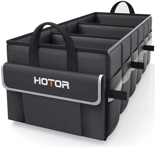 HOTOR Trunk Organizer - Collapsible Car Organizer for SUV, Sedan & Van