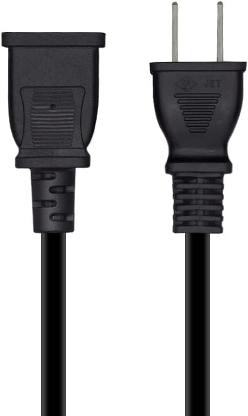 Toptekits (16.4ft/5m) USA Outlet Saver Power Extension Cord Cable 125V 10A 2-Prong 2 Outlets for NEMA 5-15P to NEMA 5-15R,Nice Extension (16.4ft/5m)