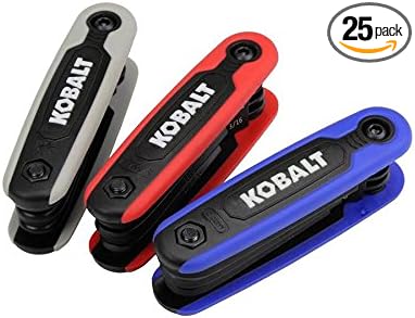 Kobalt 498862 25-Key Folding Hex Key Set, Inch/Metric/Torx 3-Pack
