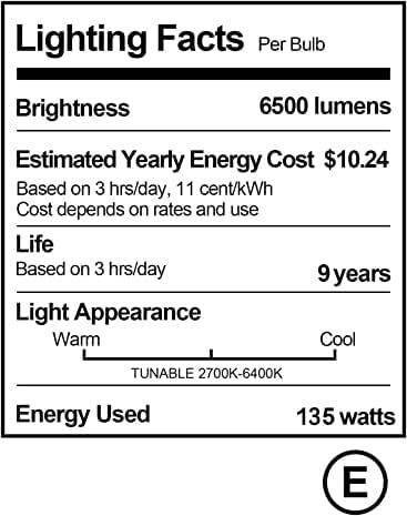 Skytex 2Pack 135W Photography Light Bulb Dimmable Tricolor LED Bulbs 2700-6400K