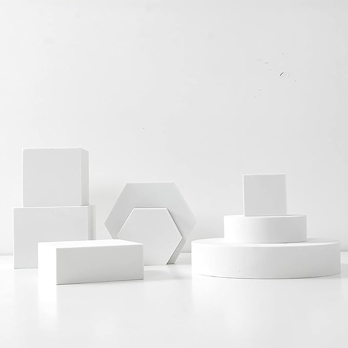 8PCS Geometric Cube Photo Props Set, Hard Foam Photography Background Props