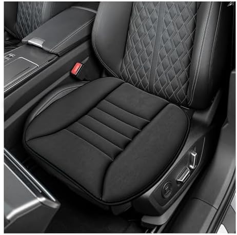 Car Seat Cushion Chair Cushions, Breathable Driver Seat Protector with 1.2" Thick Comfort Memory Foam, Non-Slip Pressure Relief Driver Seats Pillow for Vehicle Office Home (Black)