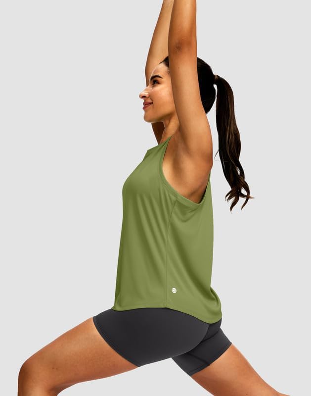 Skiennix Women's Athletic Tank Tops - Racerback Sleeveless Yoga & Running Shirts | Loose Fit