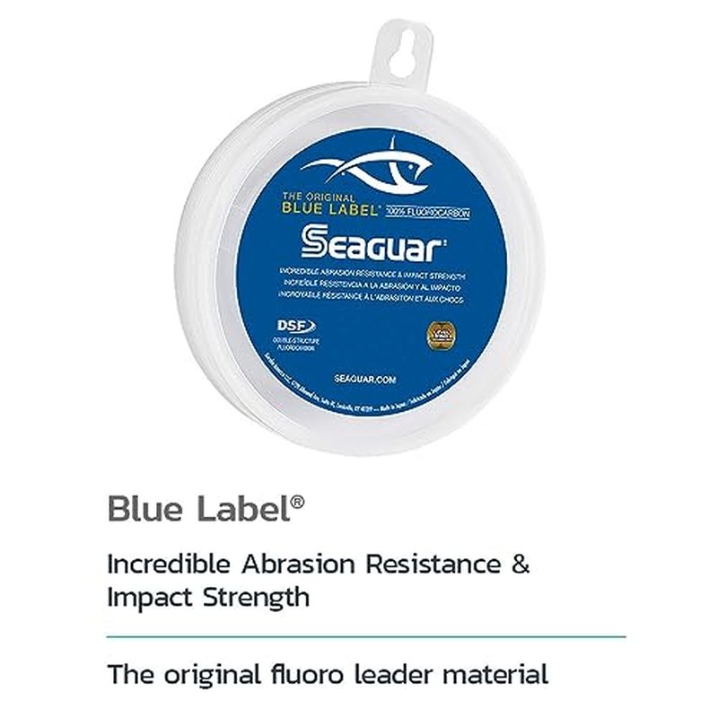 Seaguar Blue Label 100% Flourocarbon Fishing Line (DSF), 2lbs, 25yds Break Strength/Length - 02FC25