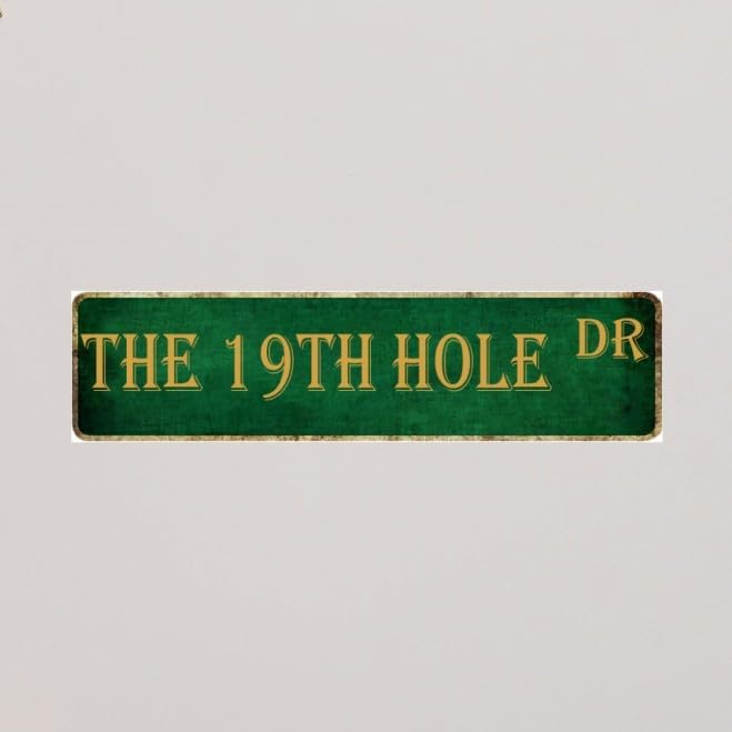 Golf Decor Signs For Man Cave The 19th Hole Dr Tin Sign Golf Theme Home Decoration Sports Bar Decor Golf Office Decor For Men Man Cave Bar Street Sign 4x16 Inch