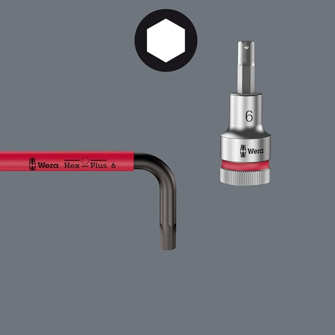 Wera 05022640001 950/9 Hex-Plus Multicolour Imperial 2 L-Key Set, Imperial, BlackLaser, 9 Pieces