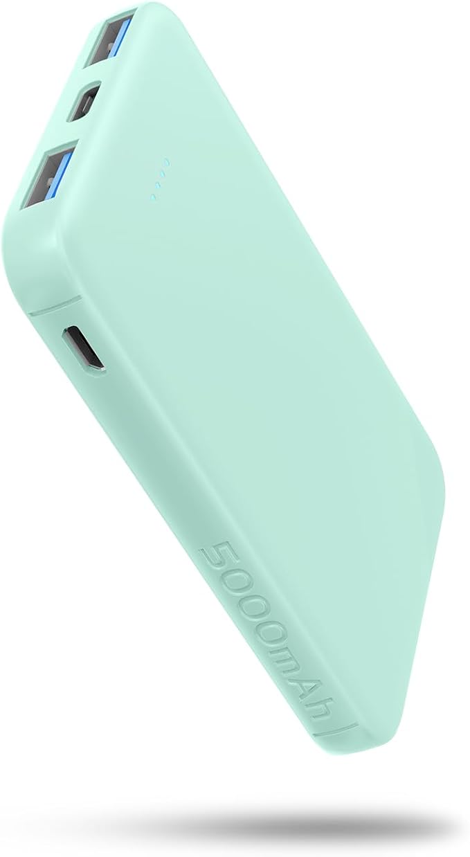 VANYUST S22 Portable Charger, Mini Colorful Power Bank, PowerNano, 5000mAh External Battery Pack Compatible with iPhone 15/14/13/12/11/X All Series and Android Phone