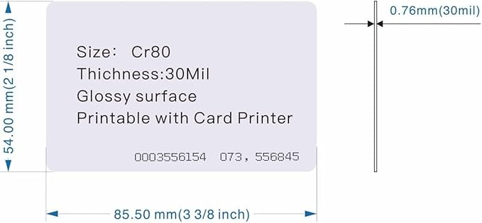 Contactless 125kHz RFID Proximity Cards Smart ID Card 0.8mm Thick