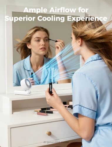 Aecooly Mighty Portable Handheld Fan | 26H Max Cooling | 3 Flexible Modes
