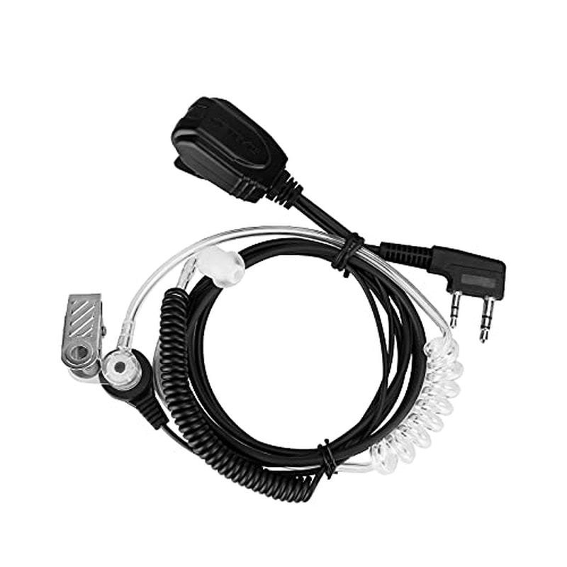 Retevis Two Way Radio Earpiece with Mic, Acoustic Tube, Coil, for RT22 RT68 RT21 H-777 RT86 RT27, Compatible with Baofeng UV-5R, Arcshell, Kenwood, Pxton Two Way Radio, Walkie Talkie Headset(6 Pack)
