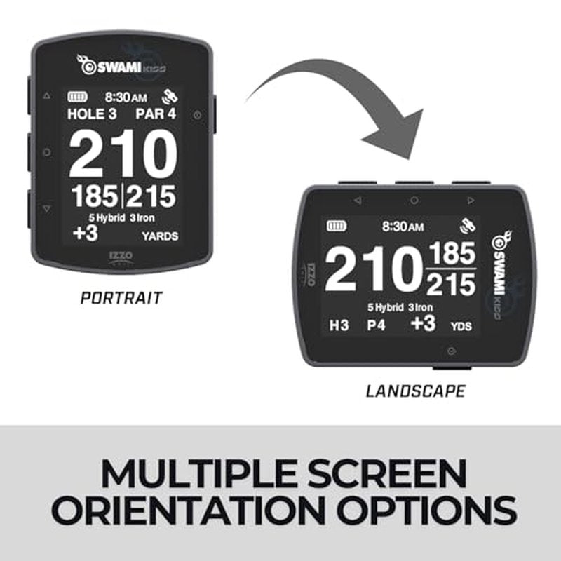 Swami KISS 2.0 Handheld Golf GPS Ragnefinder with Integrated Magnets - Grey