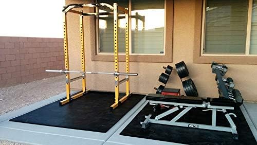 American Floor Tiles - Heavy Duty Stall Tiles - Stable/Horse Tiles - Thick, Durable Rubber Flooring Solid Black 8' x 16' Set 1/2" Thick (32 Tiles Total)