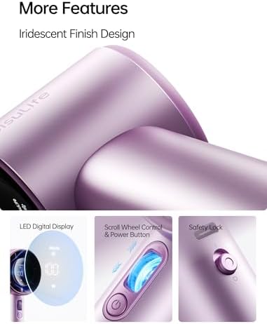 JISULIFE Handheld Fan Pro1S - Next-Gen Airflow: Up to 40H Runtime