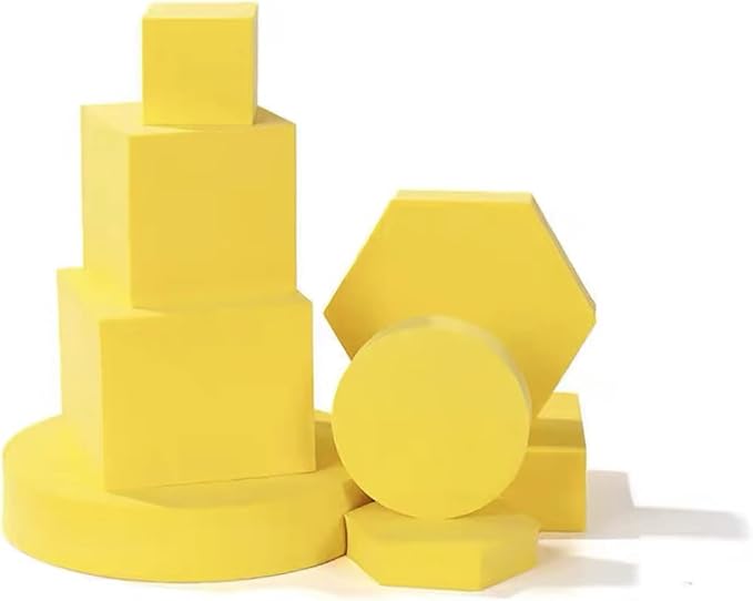8PCS Geometric Cube Photo Props Set, Hard Foam Photography Background Props