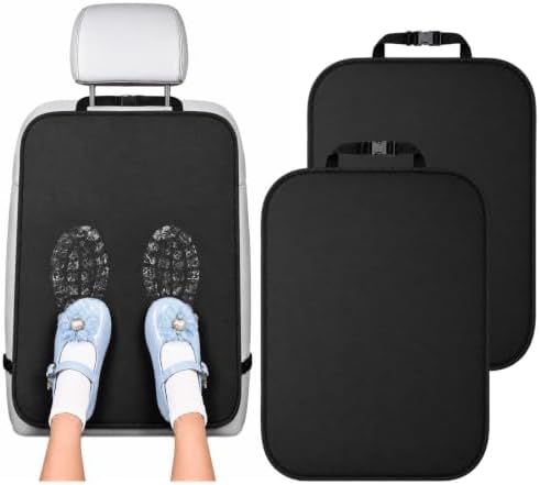 Back Seat Cover for Kids, 2 Pack Waterproof Kick Mats Backseat Protector, Car Seat Back Protectors for Vehicles to Protect from Dirt, Mud & Scratches,Easy to Clean X-Large
