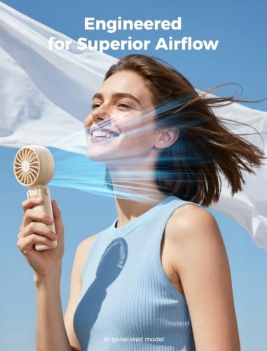 Aecooly Mighty Portable Handheld Fan | 26H Max Cooling | 3 Flexible Modes