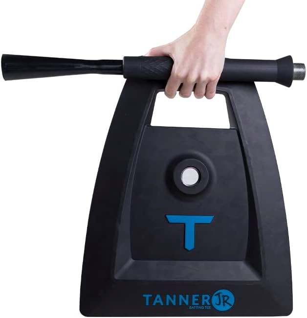 Tanner Jr. Batting Tee - Durable Youth T-Ball Stand with Adjustable Height & Flexible Rubber Cone