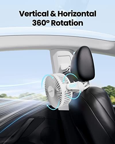 Gaiatop Mini Portable Stroller Fan, Small Clip on Fan 3 Speed Rechargeable