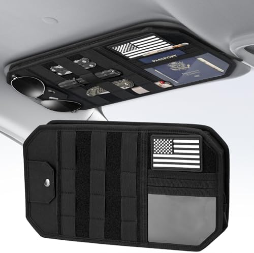 Dadanism Car Sun Visor Organizer, Fit Most Car Truck SUV Jeeps Patrols Van