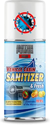 MotorPower Care Vehicle Cabin Sanitizer and Fresh Spray, 2 Pack eliminates bad smell certified product 6.76 fl oz each