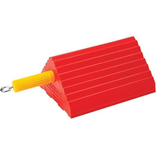 Checkers One Large Wheel Chock for 27-32" Tires, Heavy Duty Wheel Chocks for Semi Trucks, Utility, Tractor Trailer, 30k lb Load Capacity, Made in The USA, Polyurethane, UC1400-4.5