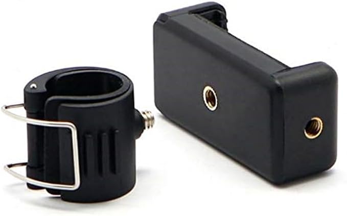 2 Pack Selfie Stick Mount Phone Holder Clip Clamp Pole Phone Mount