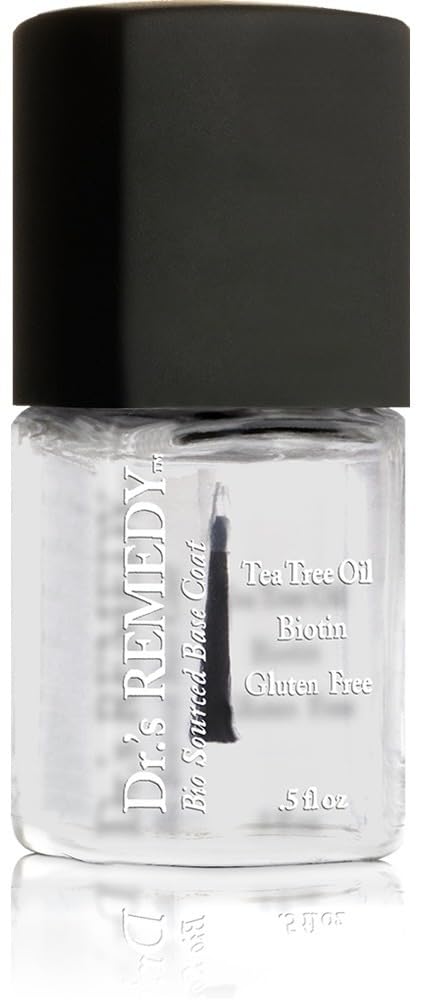 Drs Remedy Clear Base Coat Nail Polish Treatment, Organic Non Toxic All Natural Enriched Nail Strengthener And Care - Basic Base