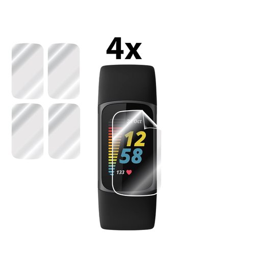IPG for Fitbit Charge 6-5 Fitness Health Tracker Screen Protector (4 Units) Invisible Ultra HD Clear Film Anti Scratch Guard-Smooth/Self-Healing/Bubble -Free for Charge 5