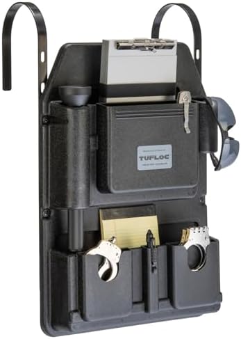 Front Seat Organizer for Police and Law Enforcement Vehicles - Keeps Gear Secure and Readily Accessible, Neater than a Patrol Bag, Low Profile, Stays Out of the Way, Adjusts to Any Passenger Seat
