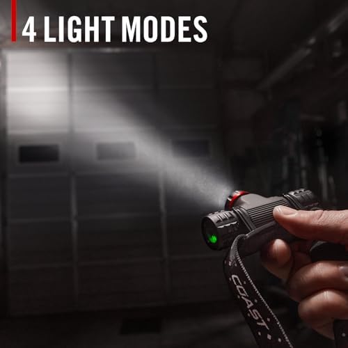 Coast XPH30R 1200 Lumen USB-C Rechargeable Dual Power Headlamp with Twist Focus Beam and Magnetic Base, 4.37 oz. - Black