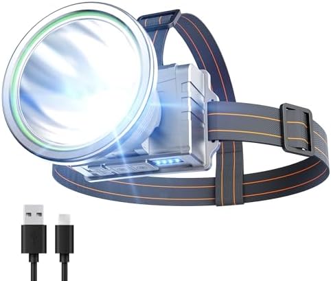 LED Headlamp Separate Design Outdoor Headlamp Waterproof Rechargeable Long Range Headlamp Suitable for Camping Hiking Hunting